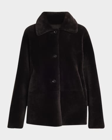 Kiton Reversible Sheep Shearling Coat