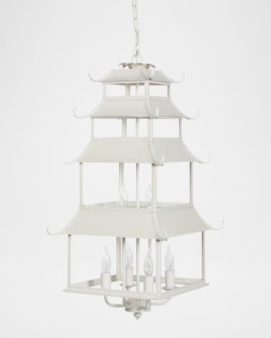 Park Hill Collections Peace Pagoda 15" 6-Light Chandelier