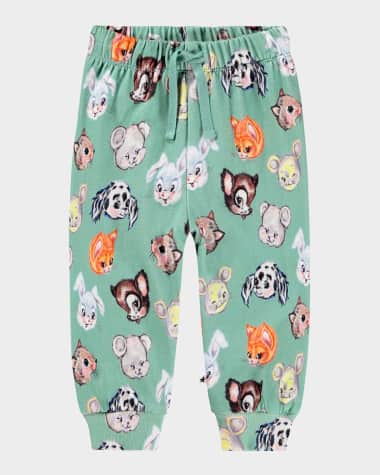 Molo Boy's Simeon Squirrel-Print Jogger Pants, Size Newborn-3