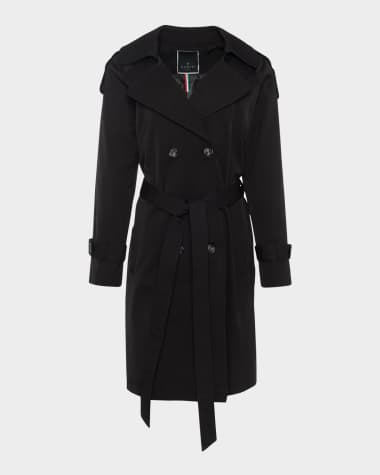 Gorski Lightweight Belted Double-Breasted Trench Coat