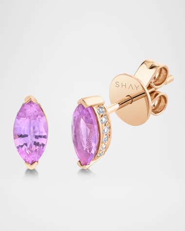 SHAY Marquise Pink Sapphire Stud Earrings