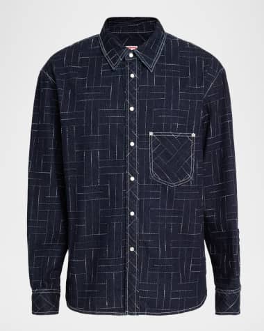 Kenzo Men's Weave Japanese Denim Overshirt
