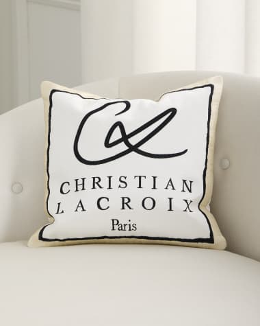 Christian Lacroix Guapa Embroidered Pillow, 16" Square