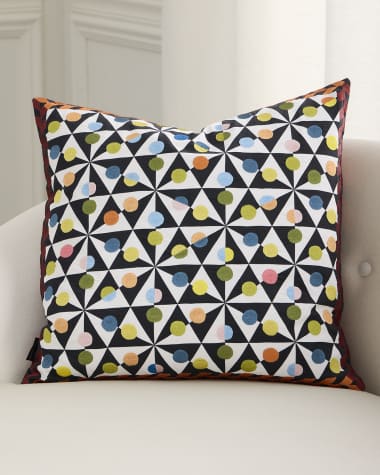 Christian Lacroix Mila Embroidered Pillow, 20" Square