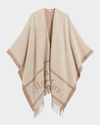 Max Mara Hilde Wool Fringe Poncho