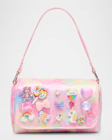 Bari Lynn Kid's Allover Tie-Dye Charm Shoulder Bag