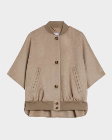 Max Mara Leticia Cashmere Button-Front Cape