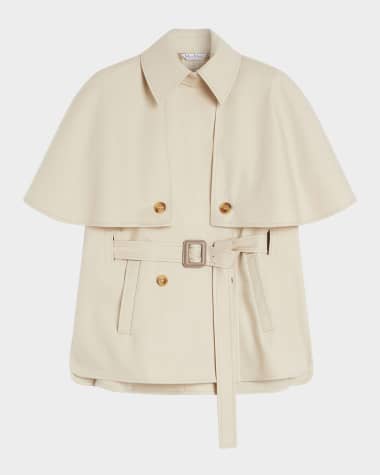 Max Mara Sigfrid Short Double-Breasted Water-Repellent Cape