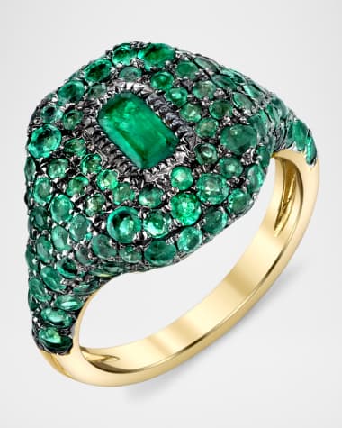 SHAY Pave Emerald Pinky Ring