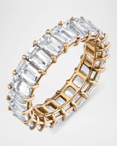SHAY White Topaz Eternity Band