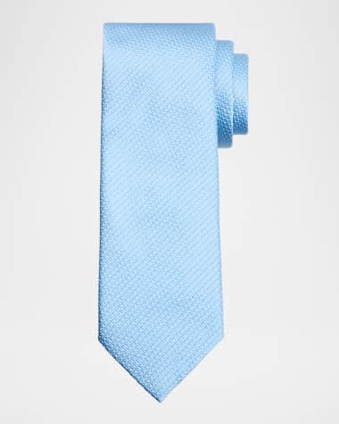 Brioni Men's Micro-Neat Silk and Cotton Jacquard Tie