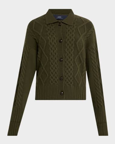 arch4 Columbia Cable-Knit Cashmere Cardigan