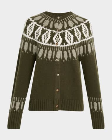 arch4 Aspen Fair Isle Cashmere Cardigan Sweater