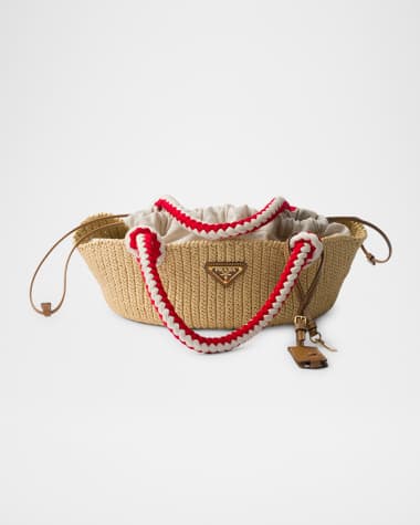 Prada Small Crochet Top-Handle Bag