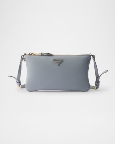 Prada Calfskin Leather Pouch Bag