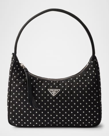Prada Re-Edition Re-Nylon Studded Mini Hobo Bag
