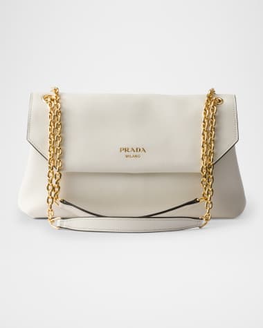 Prada Doux Medium Chain Leather Shoulder Bag