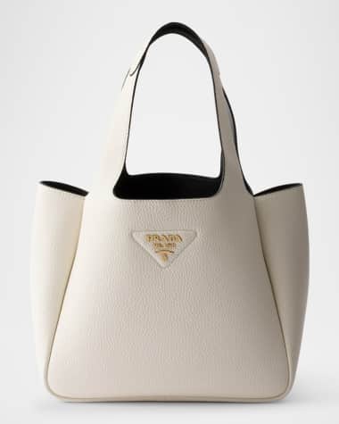 Prada Small Calfskin Leather Tote Bag