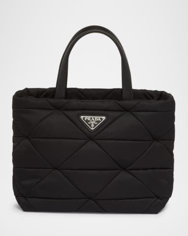 Prada Padded Triangle-Quilted Re-Nylon Tote Bag