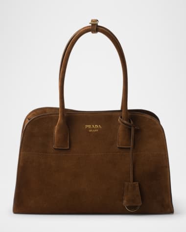 Prada Suede Top-Handle Bag