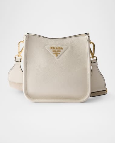 Prada Daino Soft Leather Mini Hobo Crossbody Bag