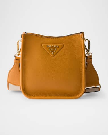 Prada Daino Soft Leather Mini Hobo Crossbody Bag