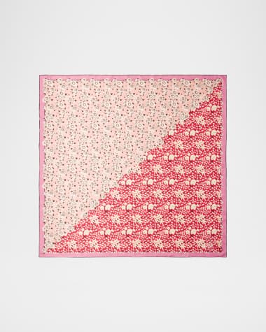 Prada Floral Printed Silk Scarf
