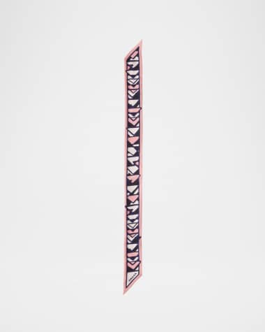 Prada Printed Silk Twill Scarf