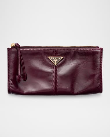 Prada Soft Calfskin Leather Pouch