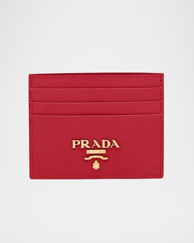 Prada Logo Leather Card Holder