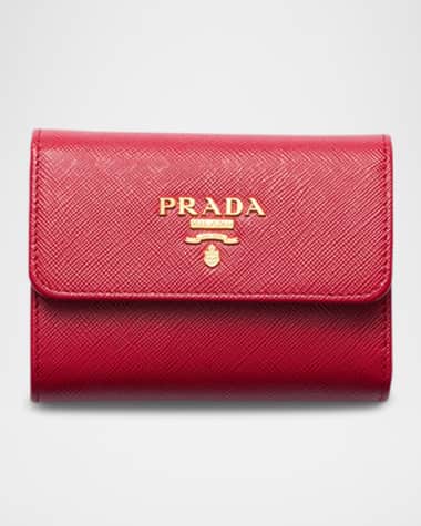 Prada Small Saffiano Leather Trifold Wallet