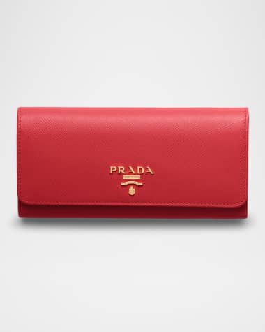 Prada Large Saffiano Leather Flap Wallet
