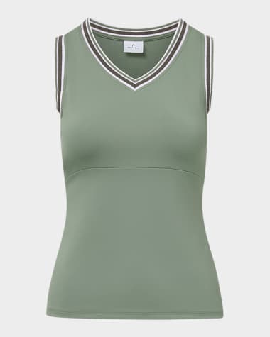 Head Sportswear x Veronica Beard Spin Striped-Trim Tank Top