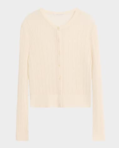 MARIA MCMANUS Pointelle Knit Petite Cardigan