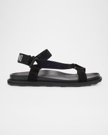 Moschino Men's Strappy Leather Sandals