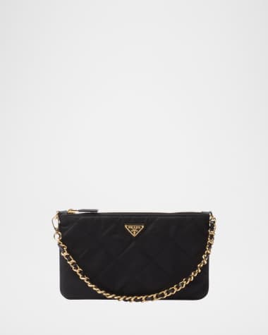 Prada Re-Nylon Mini Quilted Pouch Clutch Bag