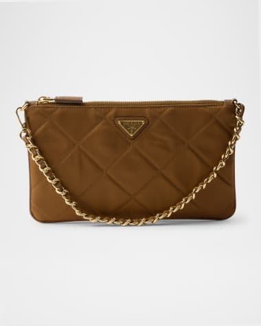 Prada Re-Nylon Mini Quilted Pouch Clutch Bag