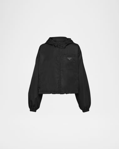 Prada Re-Nylon Hooded Zip Up Jacket