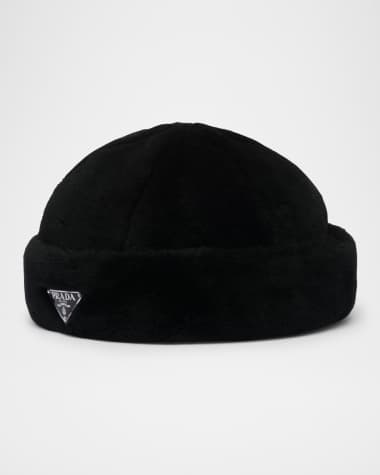 Prada Men's Lamb Shearling Hat