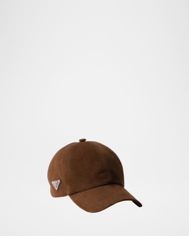 Prada Men's Suede Six-Panel Baseball Cap