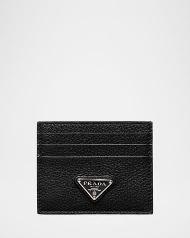 Prada Men's Vitello Daino Leather Card Holder