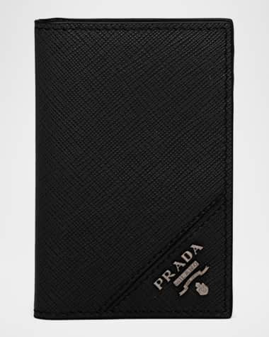 Prada Folding Saffiano Leather Card Holder