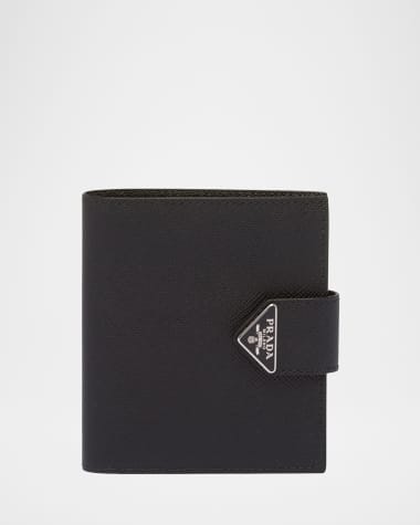 Prada Men's Saffiano Leather Snap Bifold Wallet
