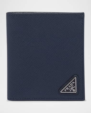 Prada Men's Saffiano Triangolo Billfold Wallet