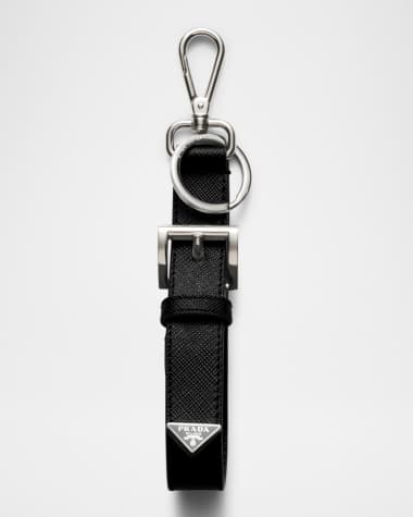 Prada Men's Saffiano Leather Key Ring