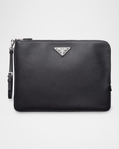 Prada Men's Saffiano Leather Mini Pouch