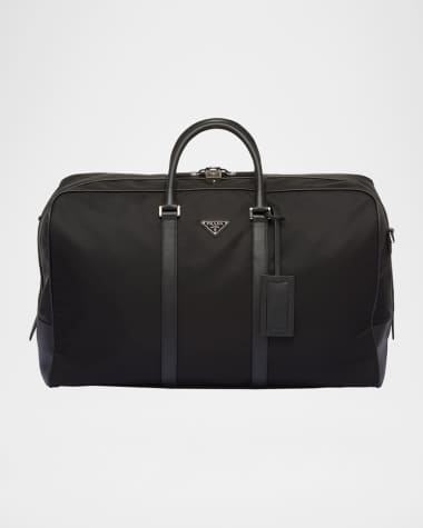 Prada Men's Large Re-Nylon and Saffiano Leather Duffel Bag