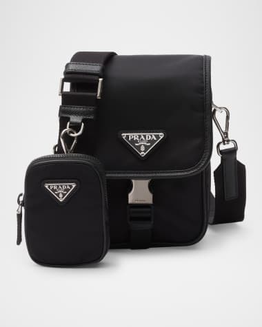 Prada Men's Re-Nylon and Saffiano Leather Shoulder Bag