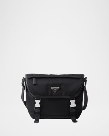 Prada Men's Re-Nylon and Leather Shoulder Bag