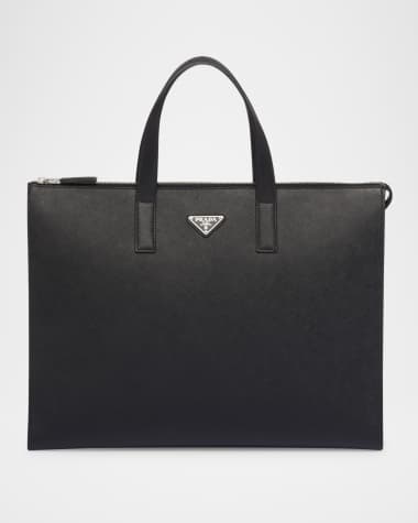 Prada Men's Saffiano Leather Tote Bag